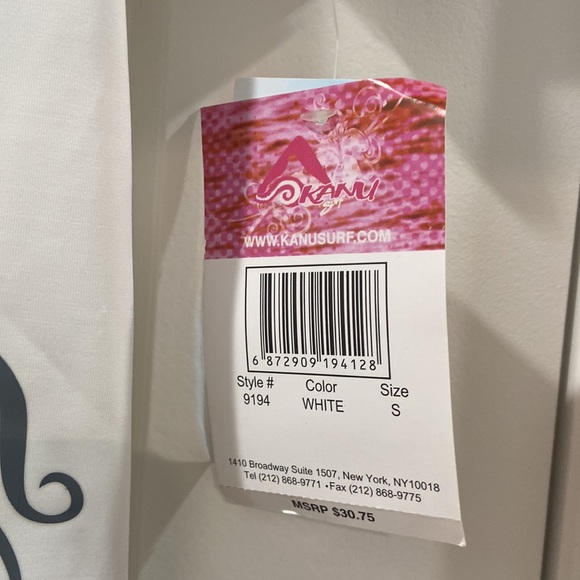 Kanu surf upf 50+ short sleeve rash guard swim top small NWT - Picture 3 of 7